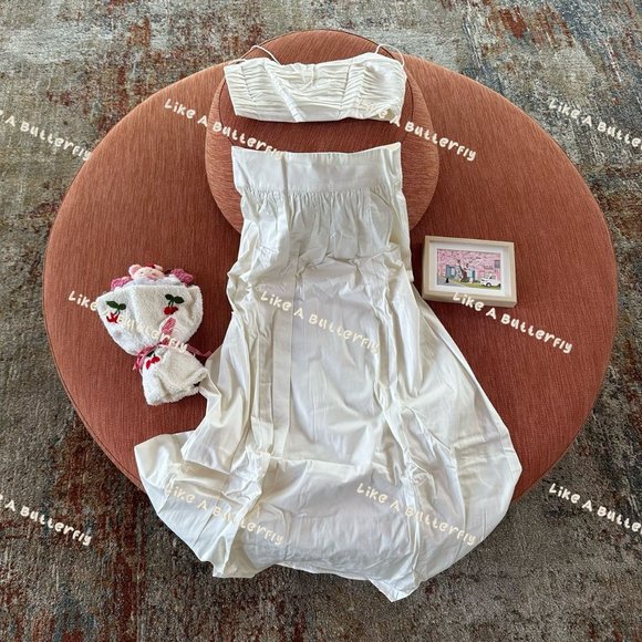 Reformation Carlow Two Piece Dress - White - Picture 7 of 12